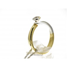 Salvini anello solitario oro giallo e bianco e diamante ct.0,18 ref. n57377